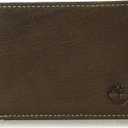 Timberland Men's Genuine Leather Passcase Security RFID Wallet (Dark Brown)
