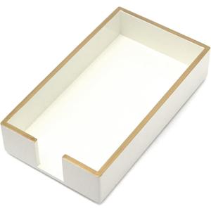 Paper Hand Towel Tray - Paper Guest Napkin Holder (White)
