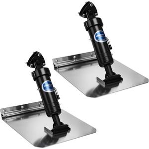 6"x8" & 10"x10" Self-Leveling Trim Tab System for Boats 10'-16' & 17'-20', Trim Tabs for boats Smoother Ride, Heavy-Duty Boat Trim Tabs to Eliminate Porpoising, Improve Fuel Efficiency,Easy to Install
