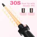 Ufree 5 in 1 Curling Iron with Interchangeable Ceramic Barrels (0.35"-1.25"), Curling Wand Set with Flat Iron Hair Straightener, Instant Heat Up, Dual Voltage Hair Curler, Gifts for Women