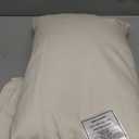 LOFE Organic Buckwheat Pillow for Sleeping with Organic Cotton Pillowcase - Kids/Travel Size 11''x16'' Adjustable Firm Pillow, Cervical Support for Back and Side Sleepers (Tartary Buckwheat Hulls) (Off White (Pure))