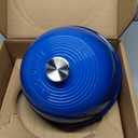 Enamelled Cast Iron Dutch Oven Pot  Dutch Oven Pot with Lid For Sourdough Bread Baking  Cast Iron Bread Oven  Dark Blue, Umite Chef 6QT Pot with Lid & Cotton Potholders