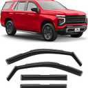 Voron Glass in-Channel Extra Durable Rain Guards for Chevrolet Tahoe 2021-2025, Window Deflectors, Vent Window Visors, 4 Pieces - 200615