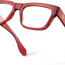 VISOONE TR90 Square Blue Light Blocking Glasses Fashion Computer Eyewear for Women and Men RANDI (Burgundy Red)