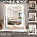 FENNIO Vanity Mirror with Lights 22 Inch- LED Lighted Makeup Mirror,Large Makeup Mirror with Lights,Touch Screen with 3-Color Lighting,Led Mirror Makeup,Dimmable(White, 22"L x 19"W)