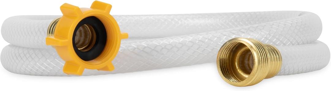 Camco TastePURE 4-Ft Water Hose - RV Drinking Water Hose Contains No Lead, No BPA & No Phthalate - Features Reinforced Design & Crafted of PVC - 1/2 Inside Diameter, Made in the USA (22763)