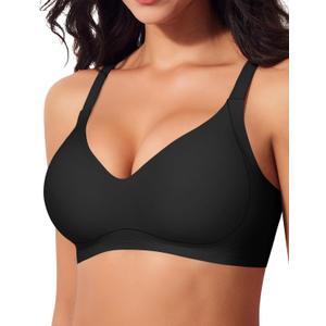 Bras for Women Wireless Supportive Seamless No Underwire Bras Full Coverage Comfortable Everyday Bra  Large