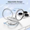 Syncwire Cell Phone Ring Holder Stand, Bling Bling Finger Ring Kickstand 360 Rotation Sparkle Phone Grip for Magnetic Car Mount Compatible with iPhone, Samsung, Pixel, All Smartphones - Glitter Silver