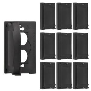 BESTTEN 10 Pack Horizontal Outdoor Outlet Cover for Duplex Receptacles, Weatherproof Design Auto-Closing Lid, Black, H4.65” x W2.87” x D0.71”