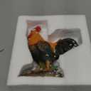 Rooster Chicken Figurine, 5.7" Lifelike Chicken Statue Resin Rooster Decor for Garden Outdoor Kitchen Yard Outside Lawn Farmhouse Decoration