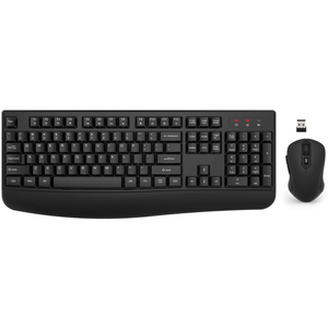 Wireless Keyboard and Mouse Combo, EDJO 2.4G FullSized Ergonomic Computer Keyboard with Wrist Rest and 3 Level DPI Adjustable Wireless Mouse for Windows, Mac OS Desktop/Laptop/PC