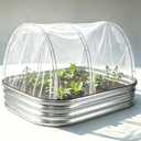 3 Pack Garden Hoops for Raised Beds, Double-Wire Steel Arches, Adjustable DIY Row Cover Support for Greenhouse & Plant Fabrics, Frost Shade Bird Protection