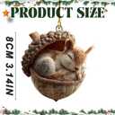 5PCS Forest Animal Acorn Ornaments Cozy Forest Christmas Ornaments, Woodland Creature Hanging Ornament, Pine Cone Animal Decoration, Acrylic Hanging Ornament Home Party Dcor (2D Flat)