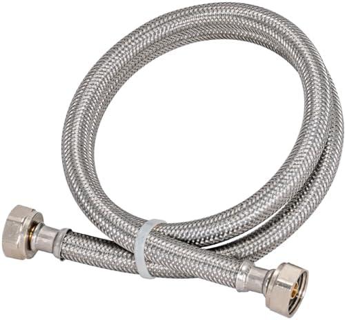 Eastman 36 Inch Steel-Flex Faucet Connector, Braided Stainless Steel Supply Line with 1/2 In. FIP Ends, 48020
