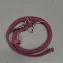 BRONZEDOG Rolled Leather Dog Collar for Small Medium Large Dogs with QR ID Tag (L: 16-18 Inch, Hot Pink)