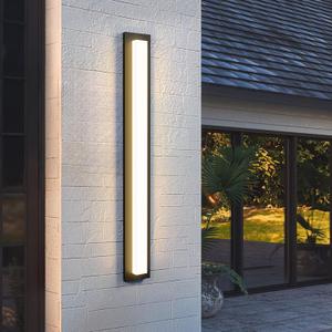 LamQee 39.4 in Aluminum Long Outdoor Wall Lights, 2900K 2500LM LED Waterproof IP65, Linear Modern Exterior Lighting Fixtures Wall Mount Outside Sconce Acrylic Shade for House Porch Patio Garage Door, 39.37 inch