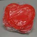 10 Pcs 9.5 Inch Heart Shaped Melamine Plates Dinner Plates Heart Dinnerware Dishes for Valentines, Birthdays, Bridal Showers, Baby Showers (Red)