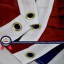 2 x Pleated Bunting American Flag Embroidered Stars for July 4th Independence Day