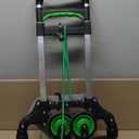 Stair Climbing cart Dolly Extended Handle by Teprovo,Aluminum Foldable Hand Truck Moving, Flat Floor Load capacity176 lb, Stair Climbing Dolly Load110 lb, Portable Trolley cart with Wheels (Green)