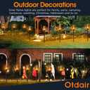 Otdair 96 LED Solar Lights Outdoor Upgraded 6 Pack, 43" Tall & Super Larger Size, Waterproof Tiki Torches for Outside, 2200mAh Solar Solar Torch Light with Flickering Flame for Path Yard Garden (Warm)