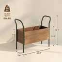 Leaf&lull Plant Stand Indoor Outdoor Corner Metal Wood Plant Shelf Tiered Plant Holder Ladder Shelf for Patio Balcony Shelving Unit for Live Plants House Decor 1 Tier