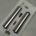 INFOOD Milk Frother Rechargeable with Cover - Coffee Frother Wand, Drink Mixer Handheld with 2 Detachable Stainless Whisks 2 Speed Adjustable for Latte, Cappuccino, Hot Chocolate, Egg, Silver