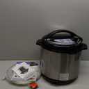 MegaChef 12 Quart Digital Pressure Cooker with 15 Preset Options and Glass Lid, Silver