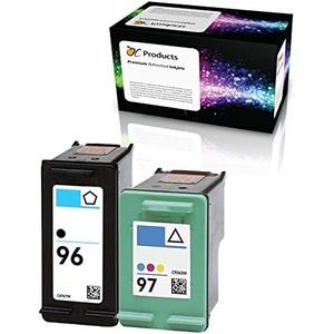 Refilled Ink Cartridge Replacement for HP 96 and HP 97 for Officejet 7310 7210 Deskjet 9800 6988 6980 PhotoSmart 8050 (1 Black 1 Color)