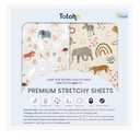 TotAha Jungle Animal Cradle Sheets Fitted 18 x 36, Buttery Soft Bassinet Fitted Sheets 2 Pack Universal for Oval, Rectangle Hourglass Bassinet Mattress (Autumn Wildlife & Africa Safari)
