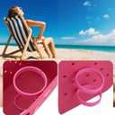 6 x 2pcs Cup Holder for Bogg Bag Compatible with Stanley 30oz 40oz Water Bottle, Drink Holder Plastic Insert for Bogg Bag & Simply Southern Beach Totes Accessories (pink)