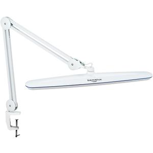 Task Lamp with Clamp, 23 Inch Lamp Head, Bright 182PCS LEDs,3 Color Temperatures, 4 Brightness Levels, Metal Swing Arm 20W 2200 Lumen Dimmable Led Desk Lamp (White, CCT)