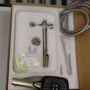 12" High Pressure Rain/Rainfall Shower Heads With Handheld Spray Combo (3+1 Settings & Built-in Power Wash Mode), Double/Dual Shower Head With Handheld - Height/Angle Adjustable(Brushed Nickel)