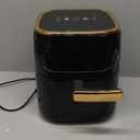 Air Fryer 6.2 QT Large Capacity Oilless Hot Air Fryers Oven 1500W Healthy Cooker with 8 Presets, Digital LCD Touch Screen, Visual Cooking Window, Non-Stick Basket, Included Recipe (Black-M)