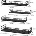 Amaoot Floating Shelves for Wall Set of 4, Different Sizes Mounted Wood Floating Shelf, Wall Shelves for Living Room,Bedroom, Bathroom, Kitchen, Farmhouse Decor, Office