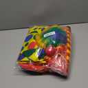 8 Piece Adult Clown Costume Set with Wig, Hat, Nose, Gloves, Shoes, Bag for Halloween Parties (X-Large)