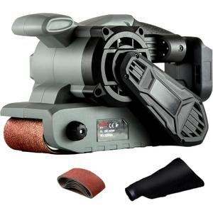 18V Belt Sander Cordless with Dust Bag Electric Sander Tool for Wood with 6 Variable-Speed Control, Hand Sander with Vacuum Dust Collector for Woodworking Metal Working