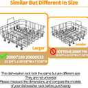 Upgraded 20007189 20000533 Dishwasher Lower Rack Replacement for Bosch Dishwasher Rack Parts 300 500 800 Series Dishrack Bosch Thermador Dishwasher Bottom Rack Basket SHP865ZD5N SHE68T55UC