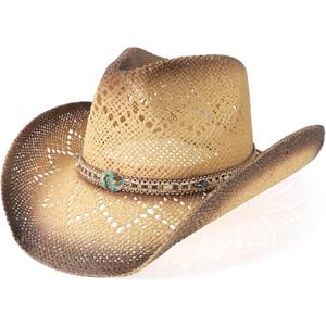 Cowboy Hat,Cowgirl Hat,Cowboy Hats for Women/Mens/Straw Wide with Shapeable Brim Western Cowboy Hat for Womens (One Size, Tawny & Coffee Color) Cowboy Hat,Cowgirl Hat,Cowboy Hats for Women/Mens/Straw Wide with Shapeable Brim Western Cowboy Hat for Womens (One Size, Tawny & Coffee Color)