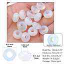 14x8mm Rondelle Big Hole Natural White Opalite Beads for Jewelry Making