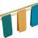 KOKOSIRI Towel Bar Brushed Gold Bath Towel Holder 32 Inch Kitchen Towel Hanger Rack Stainless Steel Bathroom Hardware Wall Mounted, 1 Pack B4008BG-L32