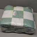 Terrug Green and White Checkered Rug for Living Room,6x9 Area Rugs Washable with Non Slip for Bedroom,Soft Low Pile Stain Resistance Retro Carpet for Dorm Kids Room