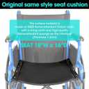 18x16 Inch Wheelchair Seat Replacement Universal Cushion - Nylon Upholstery Pad with Memory Foam Core, 18 Inch Size for Enhanced Stability & Comfort