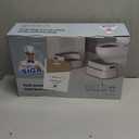 MR.SIGA Toilet Stool Squat Adult, Bathroom Stool Heavy Duty, Anti Slip Toilet Step for Bathroom, Toddler Step Stool for Kids, Off-White & Dark Gray