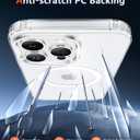 FNTCASE for iPhone 14 Pro Case: Clear Magnetic Phone Cases with Screen Protector Compatible with Magsafe Slim Anti Yellowing Rugged Shockproof Protective Transparent Cell Phone Cover (A-Clear)