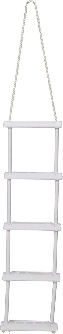 Attwood 11865-4 Rope Ladder, 5 Steps, 11 1/2-inches Wide x 64-inches Long, Non-Slip Step Surfaces, Nylon Rope