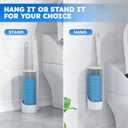 Disposable Toilet Brush 2 Pack- Toilet Bowl Cleaner, Toilet Bowl Brush, Each Toilet Wand with 10PCS Brush Refills for Bathroom Deep Cleaning (2 Pack, White)