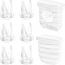 Breast Pump Parts for Lansinoh Discreet Duo/Nuliie/Motif Aura Glow S32 Wearable Breast Pump, Incl 6PCS Duckbill Valves & 2PCS Silicone Diaphragms (8 Pieces Set)