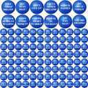 96 Pieces Motivational Stress Balls 2 Inch Inspirational Stress Relief Ball Bulk Hand Exercise Balls Encouraging Blue Foam Balls Anxiety Small Balls with Quotes for Kids Adults Teens, 12 Styles