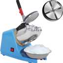 110V Electric Ice Shaver Crusher,Portable Stainless Steel 4 Blades Ice Shaved Machine,300W 2200RPM Snow Cone Maker Shaved Ice Maker with Ice Plate,220lbs/hr for Home and Commercial Use