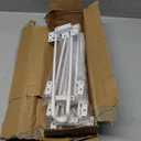 16.5 Inch Folding Hairpin Legs, Metal Folding Table Legs Heavy Duty DIY Furniture Legs with Mounting Screws (4, White)